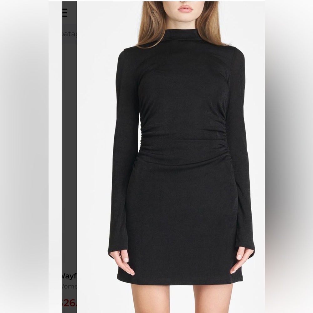 Wayf Black Long Sleeve Dress